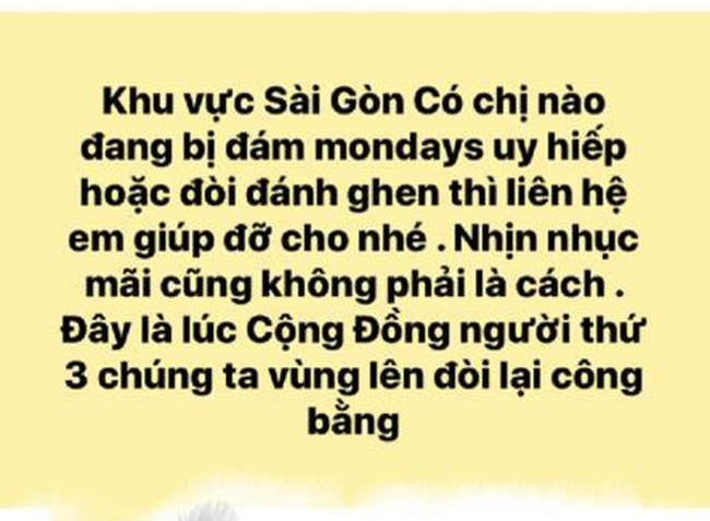 Tuesday chính thức lên tiếng kêu gọi cộng đồng người thứ 3 đừng nhịn nhục mà hãy vùng lên, cô vợ bị phản bội đáp trả sâu cay-1