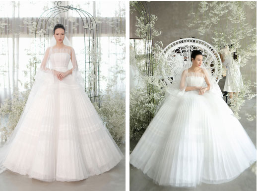 Nhã Phương đẹp tuyệt trần trong sắc trắng tinh khôi, nhưng sao chiếc đầm lại hao hao váy cưới của Đàm Thu Trang thế này?-2