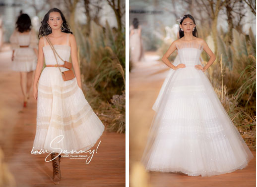 Nhã Phương đẹp tuyệt trần trong sắc trắng tinh khôi, nhưng sao chiếc đầm lại hao hao váy cưới của Đàm Thu Trang thế này?-3