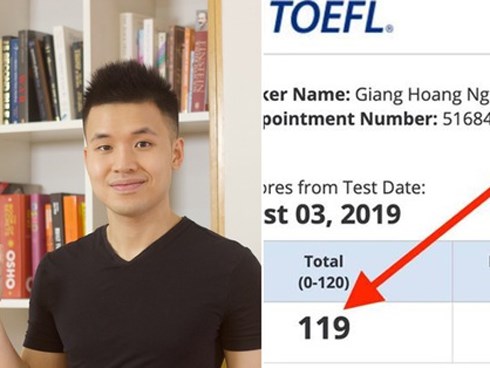 Chàng trai Việt trở thành một trong những người đầu tiên trên thế giới đạt 119/120 TOEFL định dạng mới, tương đương 9.0 IELTS