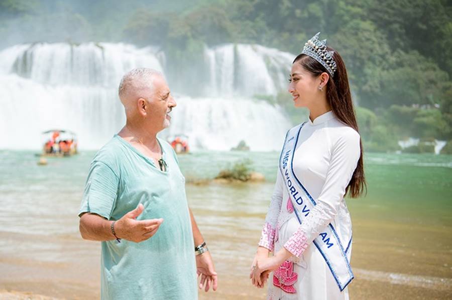 Hoa hậu Lương Thuỳ Linh thả dáng giữa chốn bồng lai tiên cảnh của Cao Bằng-11