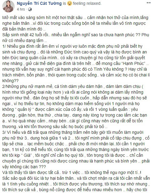 16 năm sau khi ly hôn, Cát Tường mong tìm được tình yêu mới: Hãy cho tôi được yêu, nếu đau khổ tôi sẽ chịu-1