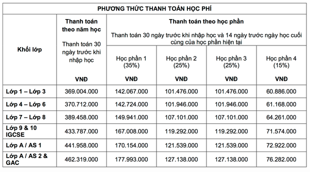 Học phí của các trường Quốc tế xịn” tại Hà Nội, lên đến mức 730 triệu/năm!-4