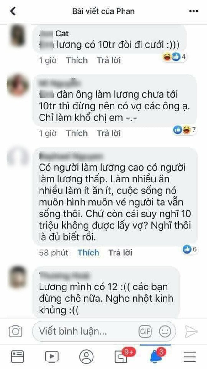 Đàn ông lương tháng 10 triệu mà đòi cưới vợ? - câu nói của cô gái gây tranh cãi trên mạng xã hội-2