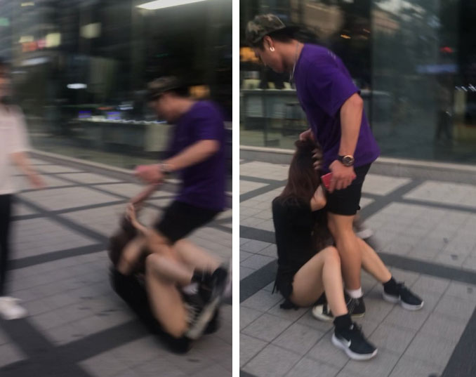 Trêu chọc nữ du khách nhưng bị ngó lơ, người đàn ông bực tức luôn miệng mắng chửi rồi lao vào túm tóc, hành hung cô gái dữ dội-2