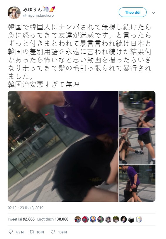 Trêu chọc nữ du khách nhưng bị ngó lơ, người đàn ông bực tức luôn miệng mắng chửi rồi lao vào túm tóc, hành hung cô gái dữ dội-3