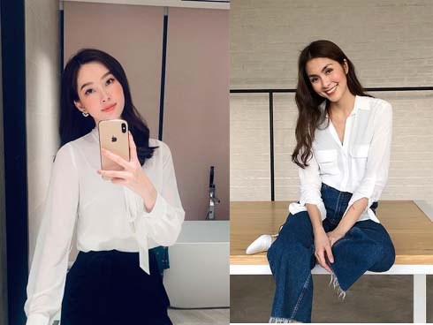 Đối lập như Hà Tăng và HH Thu Thảo: Cùng mê áo trắng nhưng người đậm chất công sở, người lại