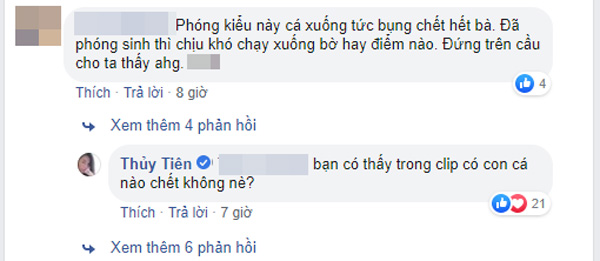 Bị mỉa mai diễn cho ai xem khi thả cá phóng sinh, Thủy Tiên đáp trả đanh thép khiến anti-fan cứng họng-2