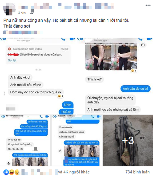 Chồng gửi ảnh khoe câu được con cá to, nào ngờ lại giúp cô vợ phát hiện chiếc sừng” bị chồng cắm trên đầu nhờ chi tiết nhỏ đến khó tin!-1