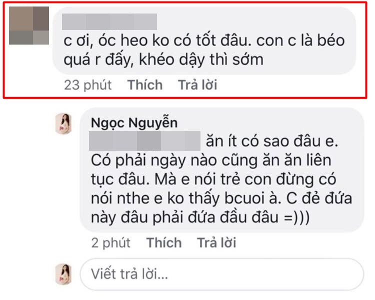 Khoe con gái bụ bẫm đáng yêu, hot mom Ngọc Mon tức giận khi có người ác miệng chê bé Cá là béo quay, dậy thì sớm-4