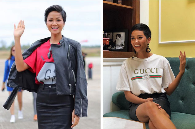 Từng là hoa hậu nghèo nhất Vbiz với giày 80k và áo phông đi mượn, giờ đây HHen Niê đã quen thuộc với việc dát đồ hiệu lên người-3