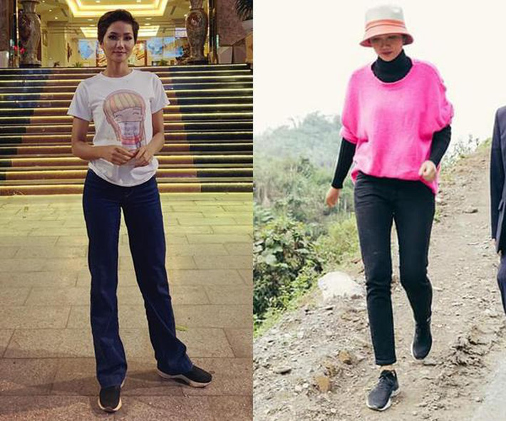 Từng là hoa hậu nghèo nhất Vbiz với giày 80k và áo phông đi mượn, giờ đây HHen Niê đã quen thuộc với việc dát đồ hiệu lên người-2