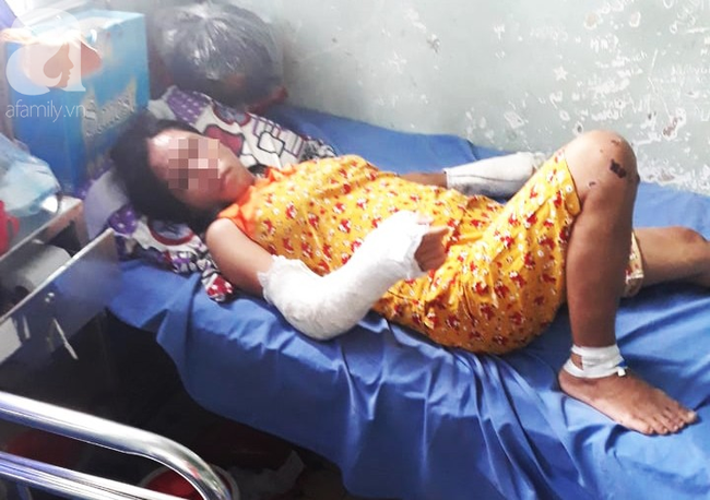 Nghi án vợ đang mang thai 7 tháng bị chồng hành hạ, đánh đập nhiều lần đến hỏng mắt, người chi chít vết thương-1