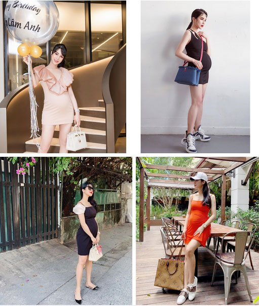Trong khi Lan Khuê mải giấu bụng bầu, 2 người đẹp này lại chẳng ngán quẩy đồ bó sát, khoe bụng tròn căng-2