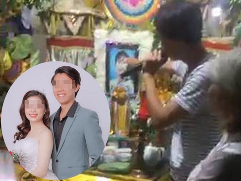 Hôn lễ hóa đám tang vì cô dâu tử nạn trước ngày cưới: Chú rể trao nhẫn, nghẹn ngào hát bên linh cữu vợ khiến nhiều người rơi lệ