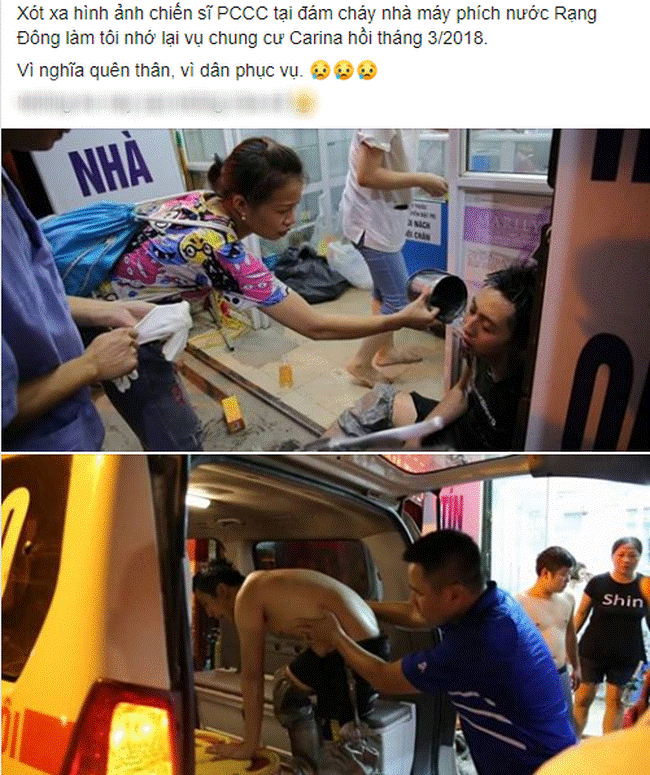 Hình ảnh chiến sĩ PCCC ngạt khói trong vụ cháy kinh hoàng ở Hà Nội khiến cộng đồng mạng xót xa-1