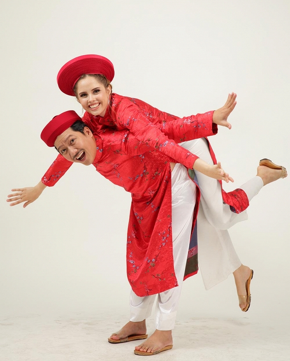 Trường Giang gây tò mò khi chụp ảnh cưới cùng mẫu Tây xinh đẹp-5