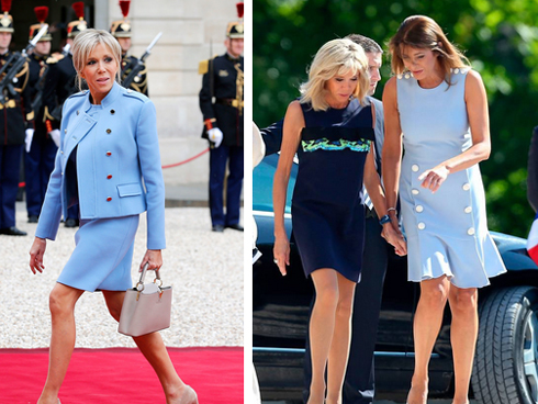 Xuất hiện bên chồng trong thời điểm dịch Covid-19, Đệ nhất phu nhân Pháp gây chú ý khi mặc kín cổng cao tường và lộ gương mặt khác lạ-5