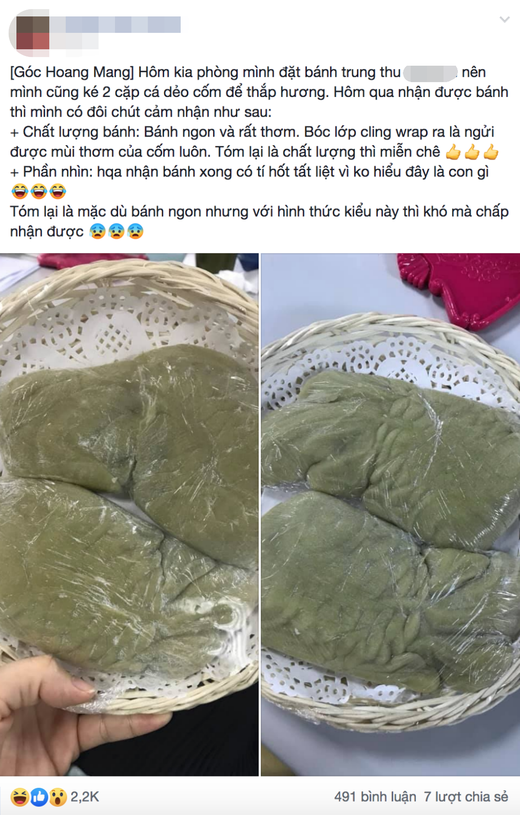 Mua online bánh Trung thu hình cá chép ở cửa hàng gia truyền, mẹ trẻ khiến dân mạng cười lăn lóc vì tưởng cá sấu-1