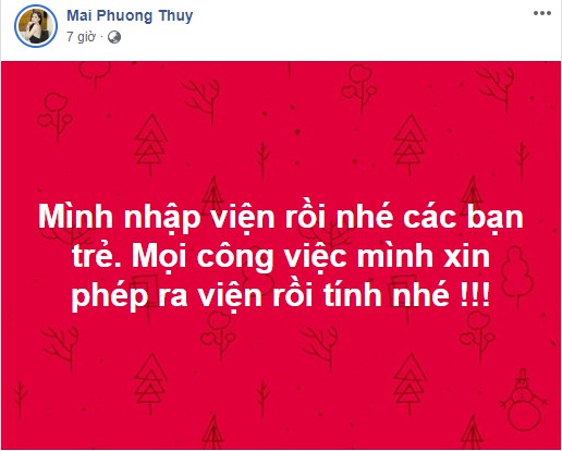Hoa hậu Mai Phương Thúy phải nhập viện khẩn cấp khiến người hâm mộ lo lắng-1