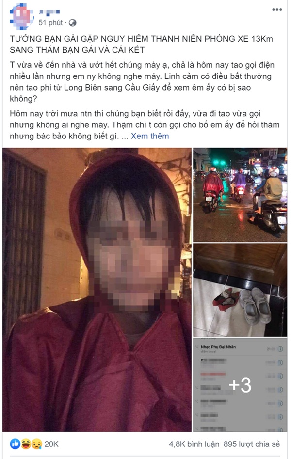 Đội mưa đi thăm người yêu, chàng trai bàng hoàng phát hiện bị cắm sừng nhưng thái độ dứt tình của bạn gái mới đáng chú ý-1