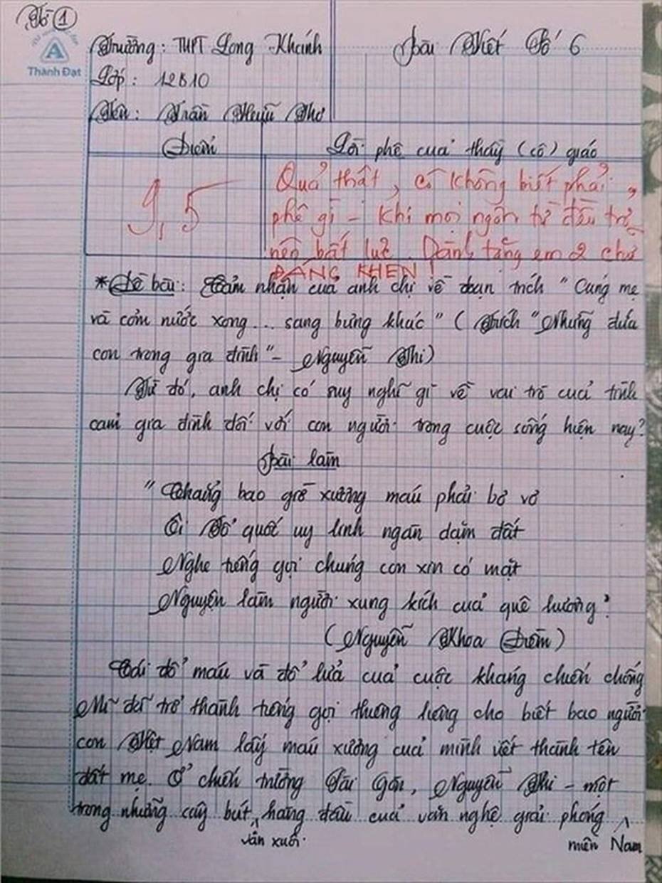 Nam sinh gây sốt với bài văn dài 18 trang, cô giáo đọc xong không biết phải phê gì vì quá xuất sắc!-1
