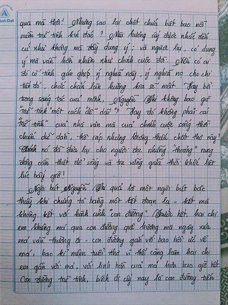 Nam sinh gây sốt với bài văn dài 18 trang, cô giáo đọc xong không biết phải phê gì vì quá xuất sắc!-12