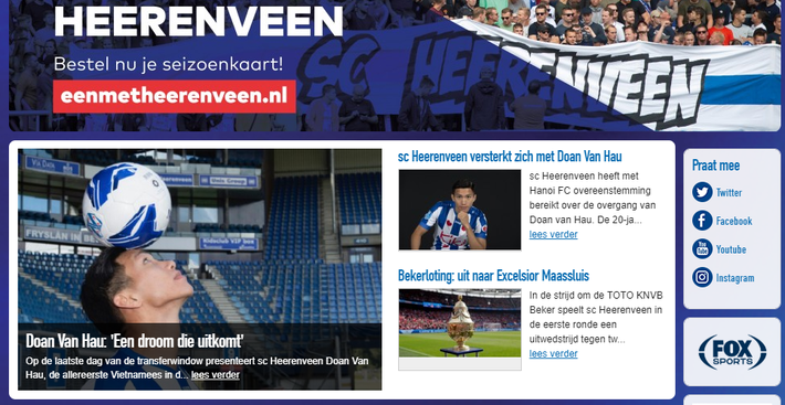 Sau màn ra mắt, Heerenveen dành vinh dự lớn cho Đoàn Văn Hậu-4