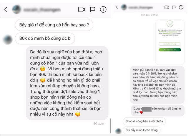 Hot girl Sài thành bị bóc phốt xem tiền thừa của khách là vài đồng bạc lẻ, ngâm suốt 7 tháng mới chịu thối 80k đồng-3