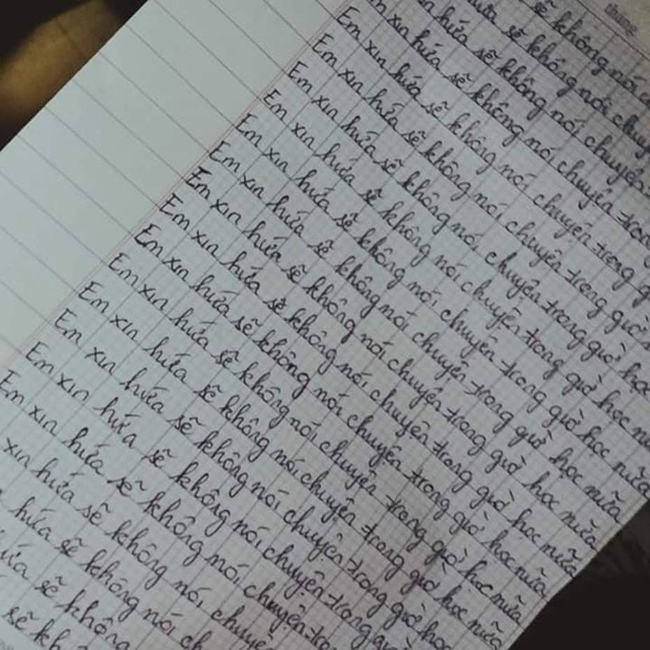 Em xin hứa từ nay sẽ không..., câu chép phạt kinh điển ám ảnh nhất cuộc đời học sinh khiến ai cũng sợ-1