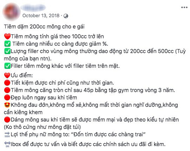Rộ quảng cáo tiêm mông bằng filler tại Việt Nam, mỗi lần tiêm tới 100 - 200cc vẫn khiến chị em đổ xô đi làm-3
