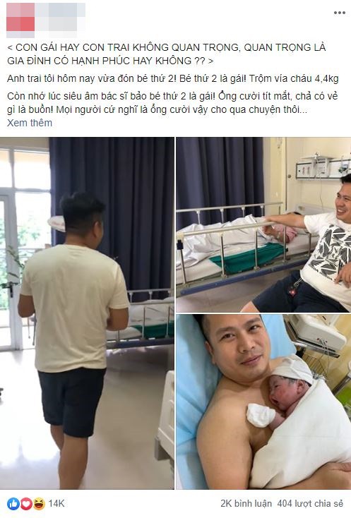 Thân là con trưởng nhưng khi vợ sinh liền 2 con gái, ông bố trẻ nói ngay một câu gây bão MXH-1