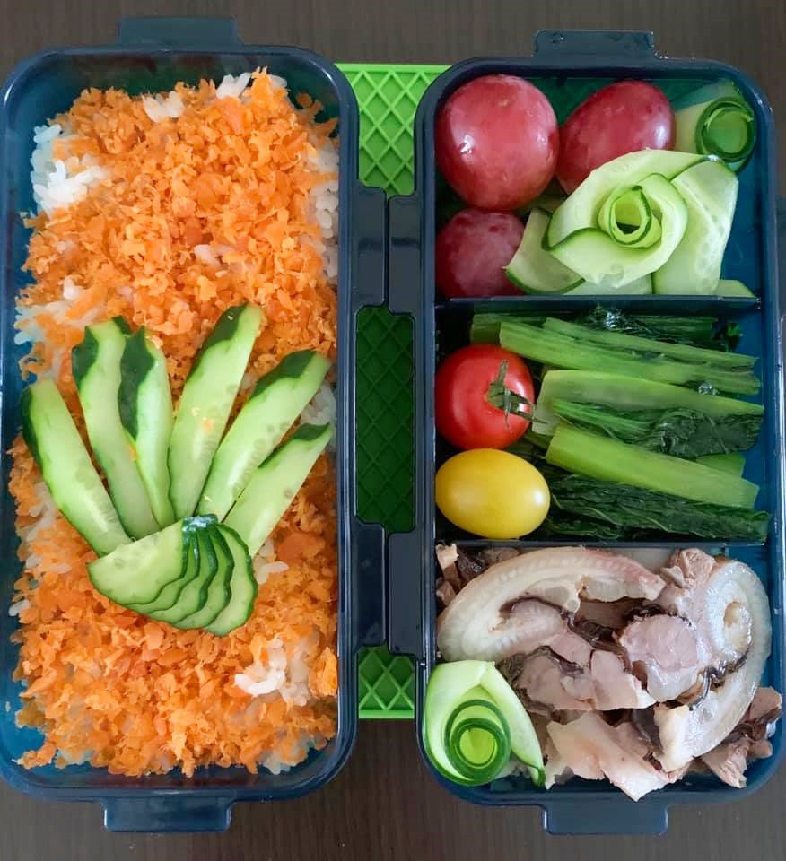 Bận chăm 2 con, 8X vẫn đều đặn làm hộp cơm trưa đẹp hoa mắt cho chồng đầy ắp thịt-3