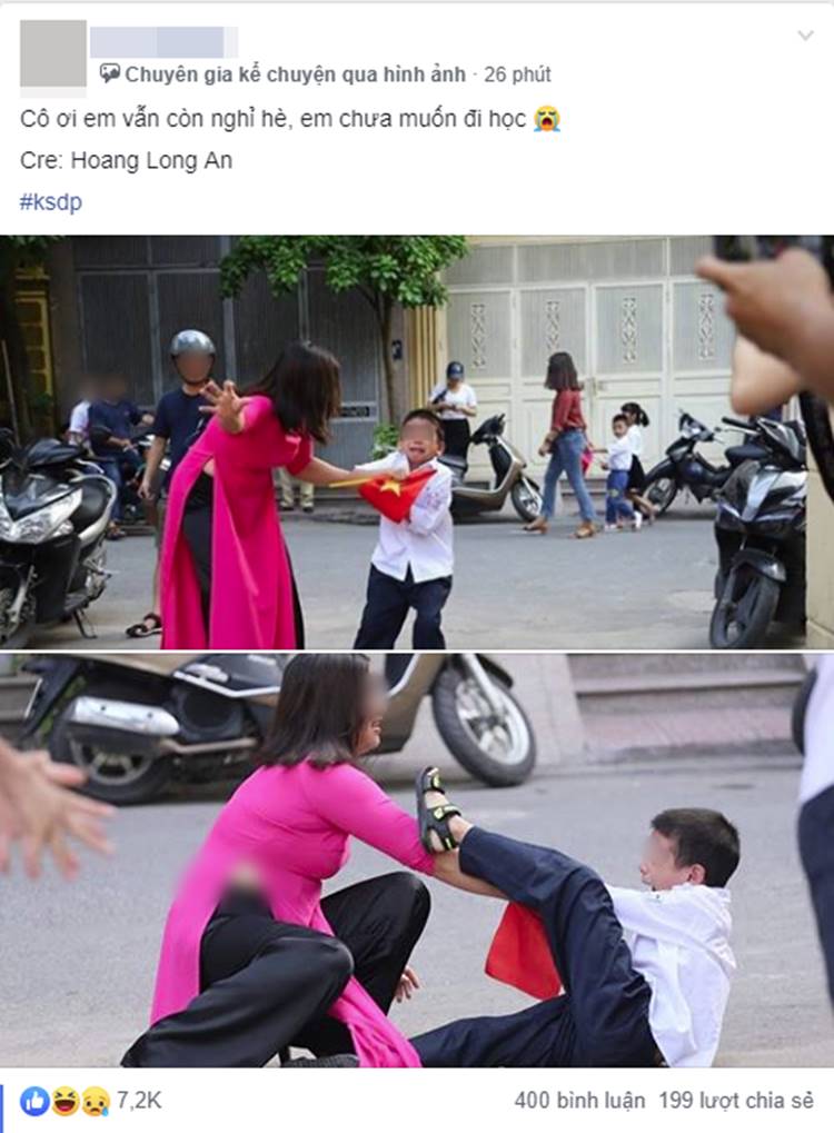 Nóng: Sự thật về bức ảnh Buông đôi tay em ra của cậu bé sáng ngày khai giảng khiến dân mạng cười đau ruột-1