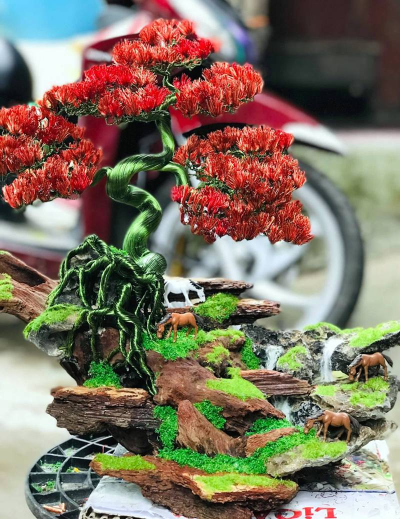 Hot boy An Giang hô biến sợi dây đồng thành cây bonsai dáng lạ-3