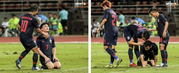 Công Phượng trò chuyện, nắm chặt tay Messi Thái Lan trước những cái nhìn kỳ lạ của đồng đội-11