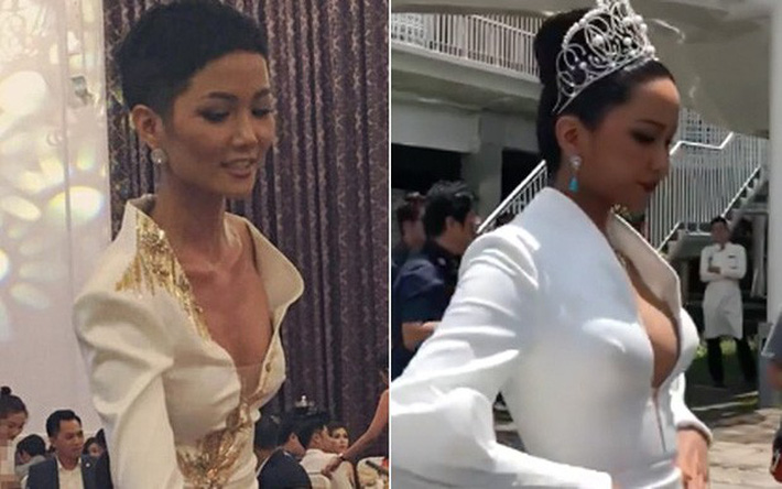 Diện váy xẻ ngực toang hoác, HHen Niê không chỉ khiến dân tình thót tim mà còn để lộ vòng 1 phổng phao bất thường-7