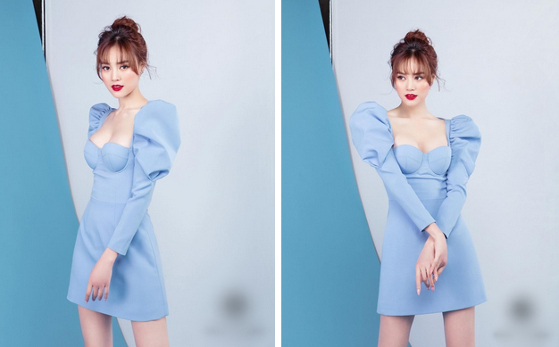 Diện cùng một mẫu váy: Lan Ngọc gợi cảm vừa đủ, nhưng quay sang Kỳ Duyên lại như thể vòng 1 sắp tuôn trào-3