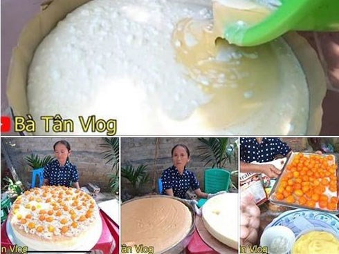Giỏi như bà Tân Vlog: Bột trộn lõng bõng mà vẫn nướng được cốt bánh căng đét, dân làm bánh đành ngả mũ chịu thua