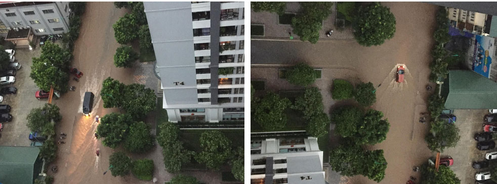 Hà Nội: Sáng thức dậy ngỡ phố hóa sông, chôn chân cả tiếng trên cầu vì ùn tắc-1