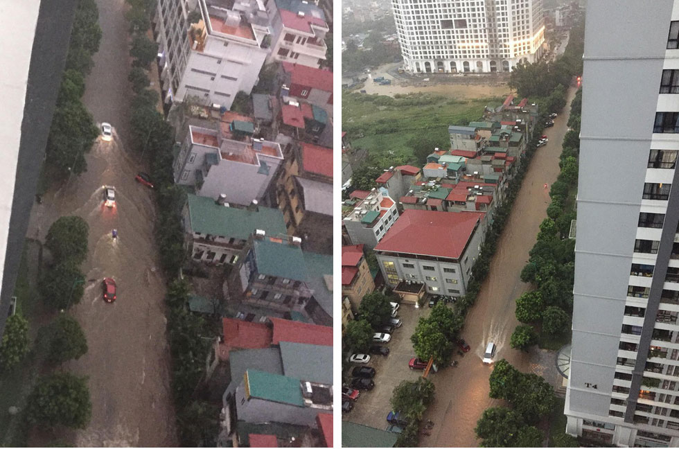 Hà Nội: Sáng thức dậy ngỡ phố hóa sông, chôn chân cả tiếng trên cầu vì ùn tắc-2