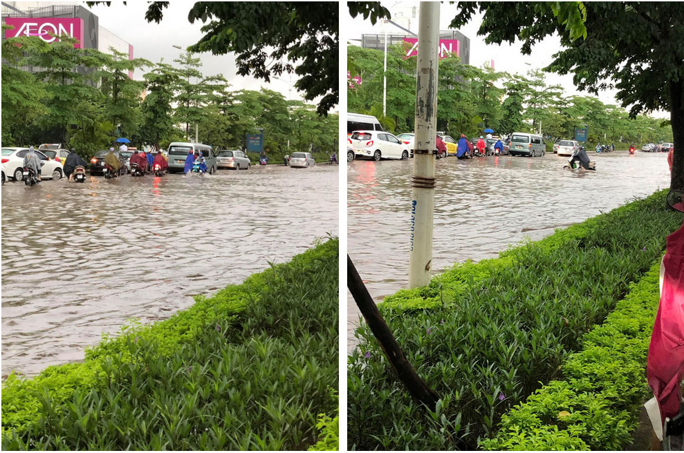 Hà Nội: Sáng thức dậy ngỡ phố hóa sông, chôn chân cả tiếng trên cầu vì ùn tắc-3