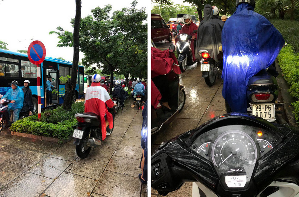 Hà Nội: Sáng thức dậy ngỡ phố hóa sông, chôn chân cả tiếng trên cầu vì ùn tắc-4