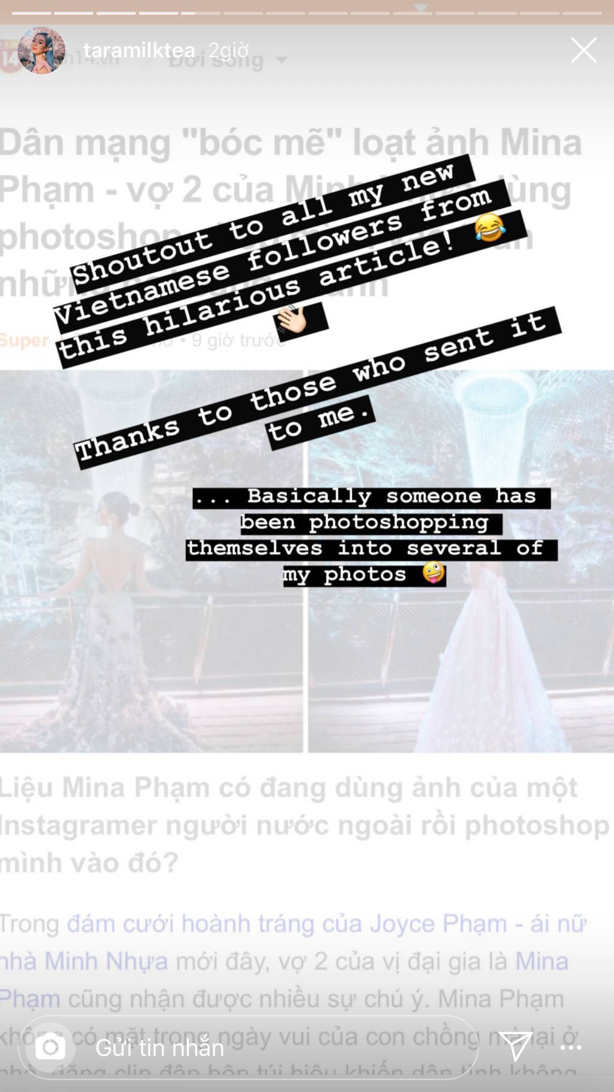 Nữ Blogger nổi tiếng của Úc đăng story dằn mặt vợ 2 Minh Nhựa vụ nghi dùng photoshop ghép ảnh sống ảo-4