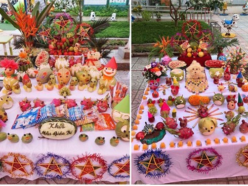 Chị em khoe mâm cỗ Trung thu đủ màu sắc cho con ngập tràn mạng xã hội