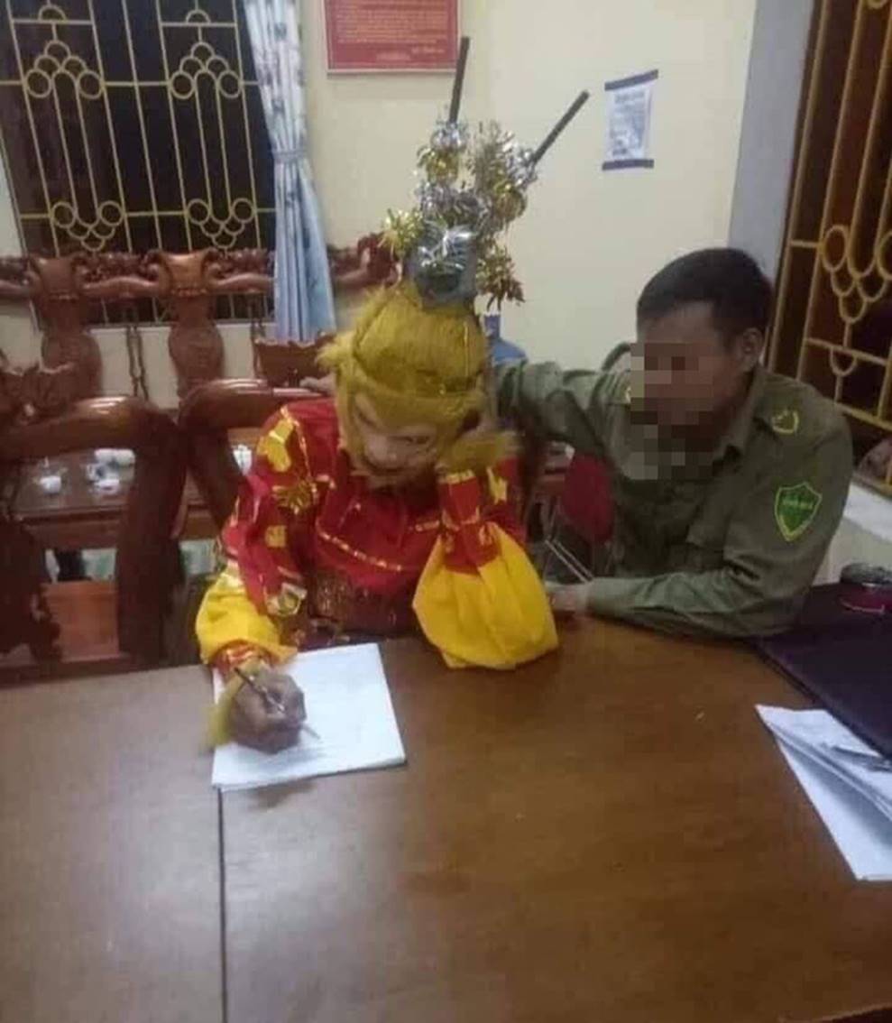 Trư Bát Giới đi SH chở sư huynh Ngộ Không dạo đêm Trung thu bất ngờ bị CSGT tuýt còi-3