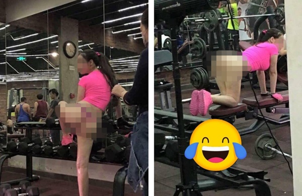 Bước vào phòng tập gym, cô gái khiến tất cả đỏ mặt vì trang phục quá hớ hênh của mình-1