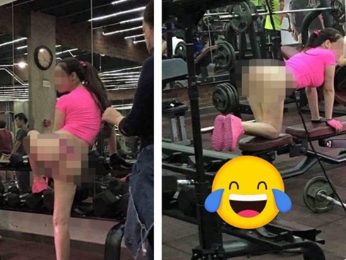 Bước vào phòng tập gym, cô gái khiến tất cả