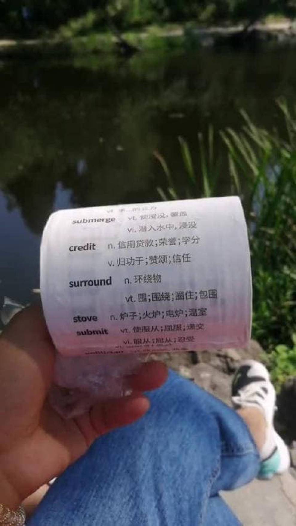 Xuất hiện cuộn giấy vệ sinh in từ vựng tiếng Anh, dân mạng bình luận không dám đi giải quyết vì sợ mất kiến thức-6