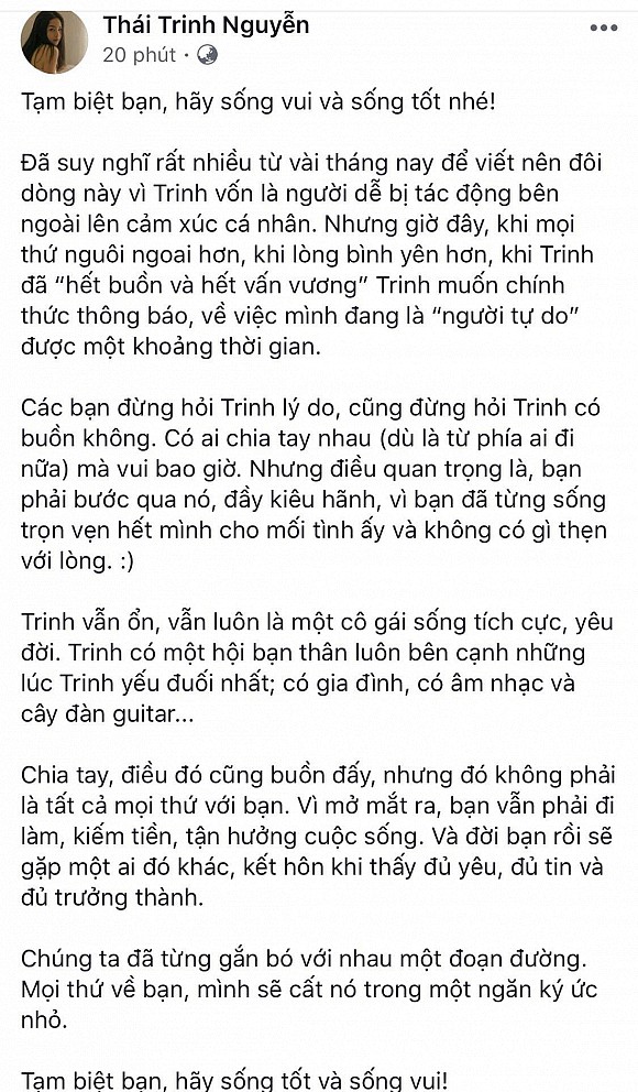 Cặp đôi vạn người mê của showbiz Việt chính thức chia tay, người hâm mộ tiếc nuối-2